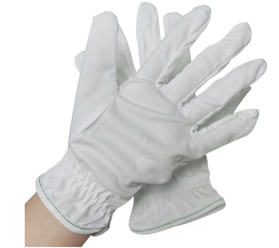 White Soft Washable Lint Free Polyester Working Gloves