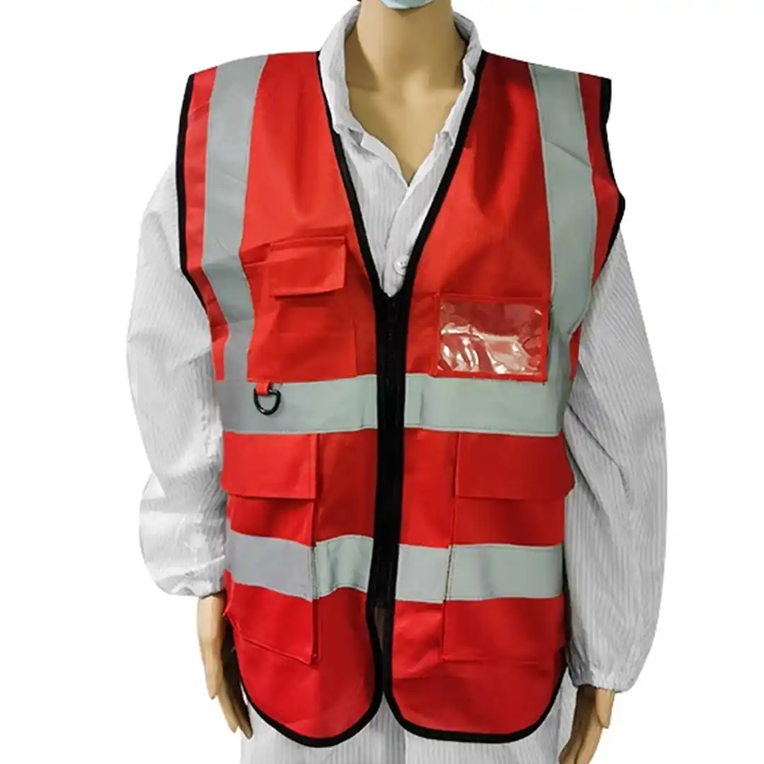 ESD Red Safety Vests For High Visibility